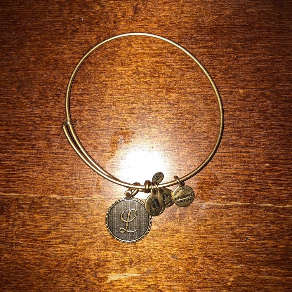 ALEX & ANI “L” Charm Bracelet